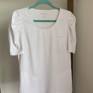 White Scrubs Blouse Top